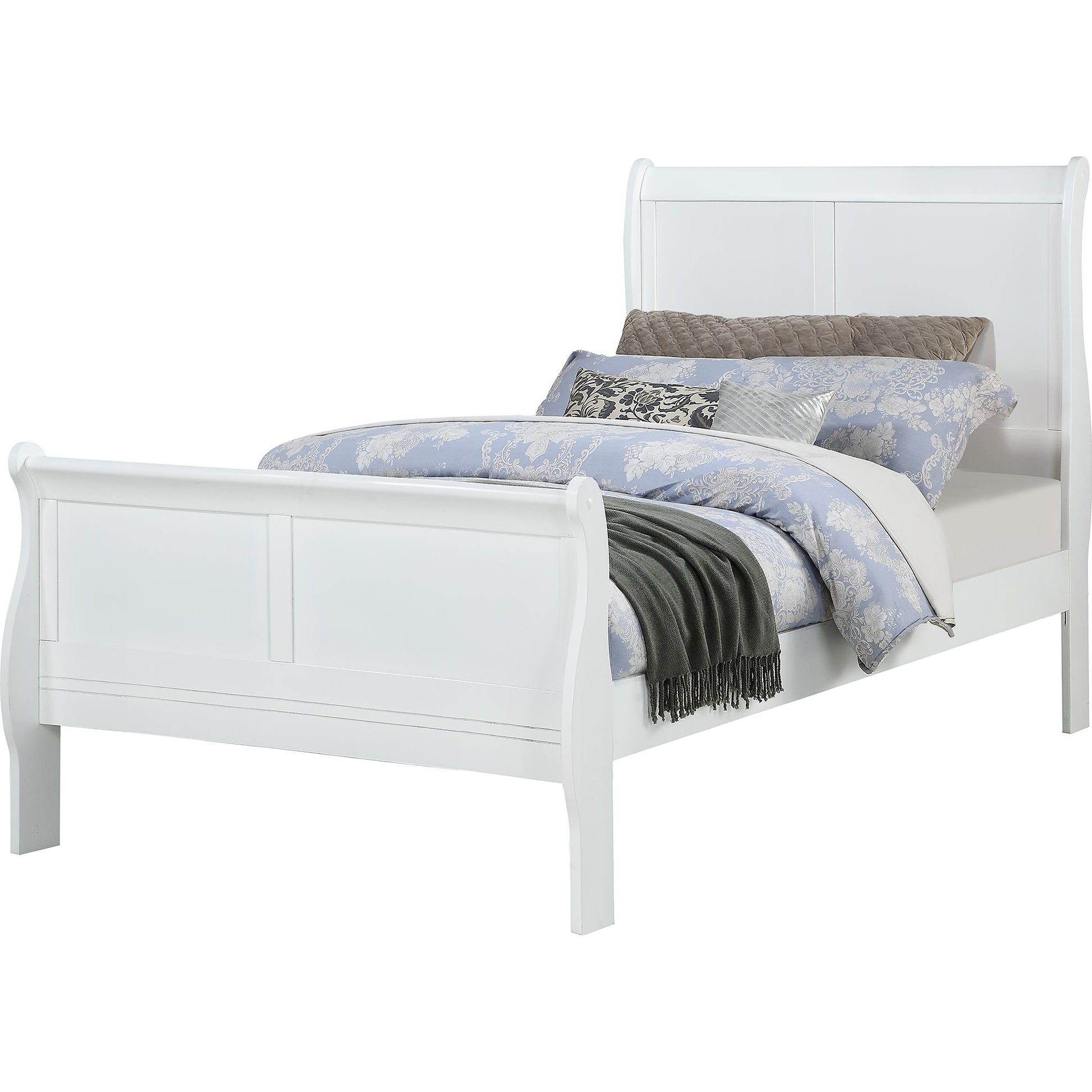  Size_Twin  -- Louis Philipe B3750-T Twin Bed - Greige IMAGE 1