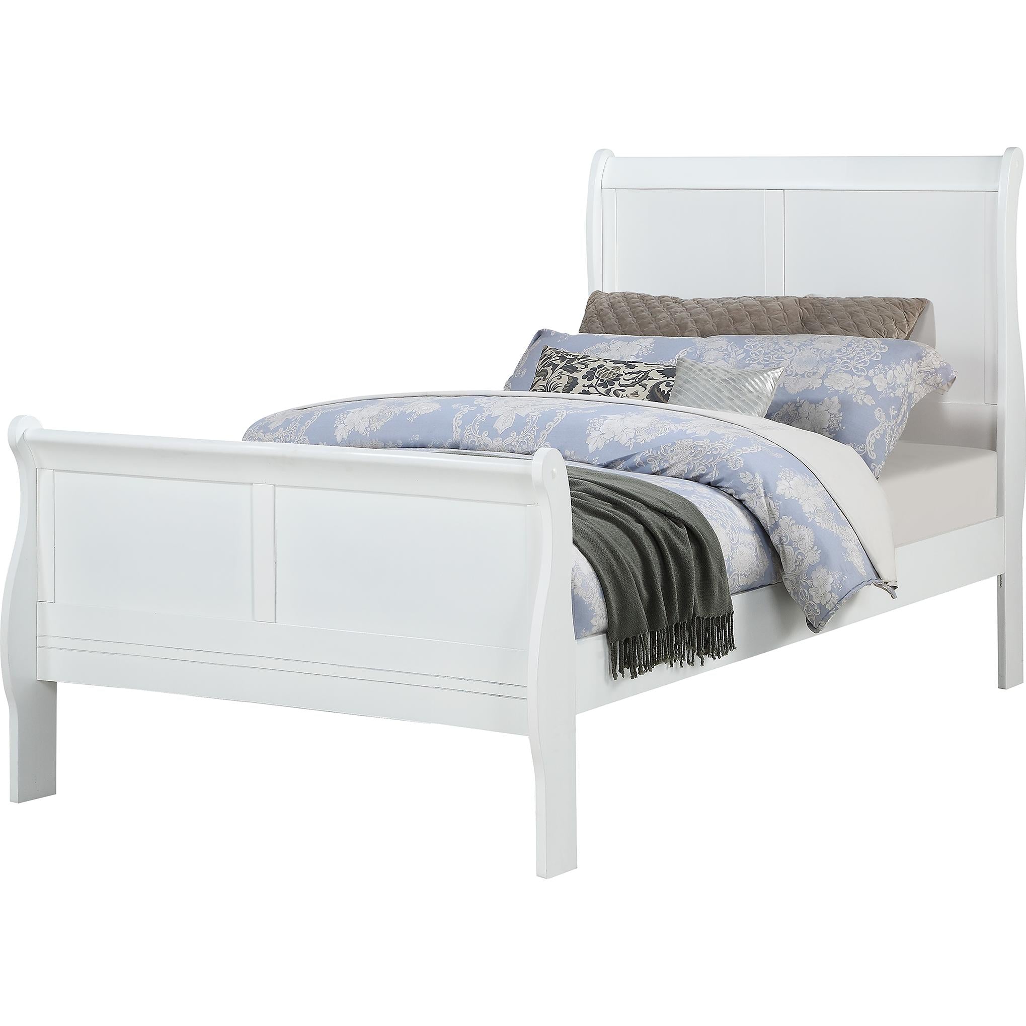  Size_Twin  -- Louis Philipe B3750-T Twin Bed - Greige IMAGE 1