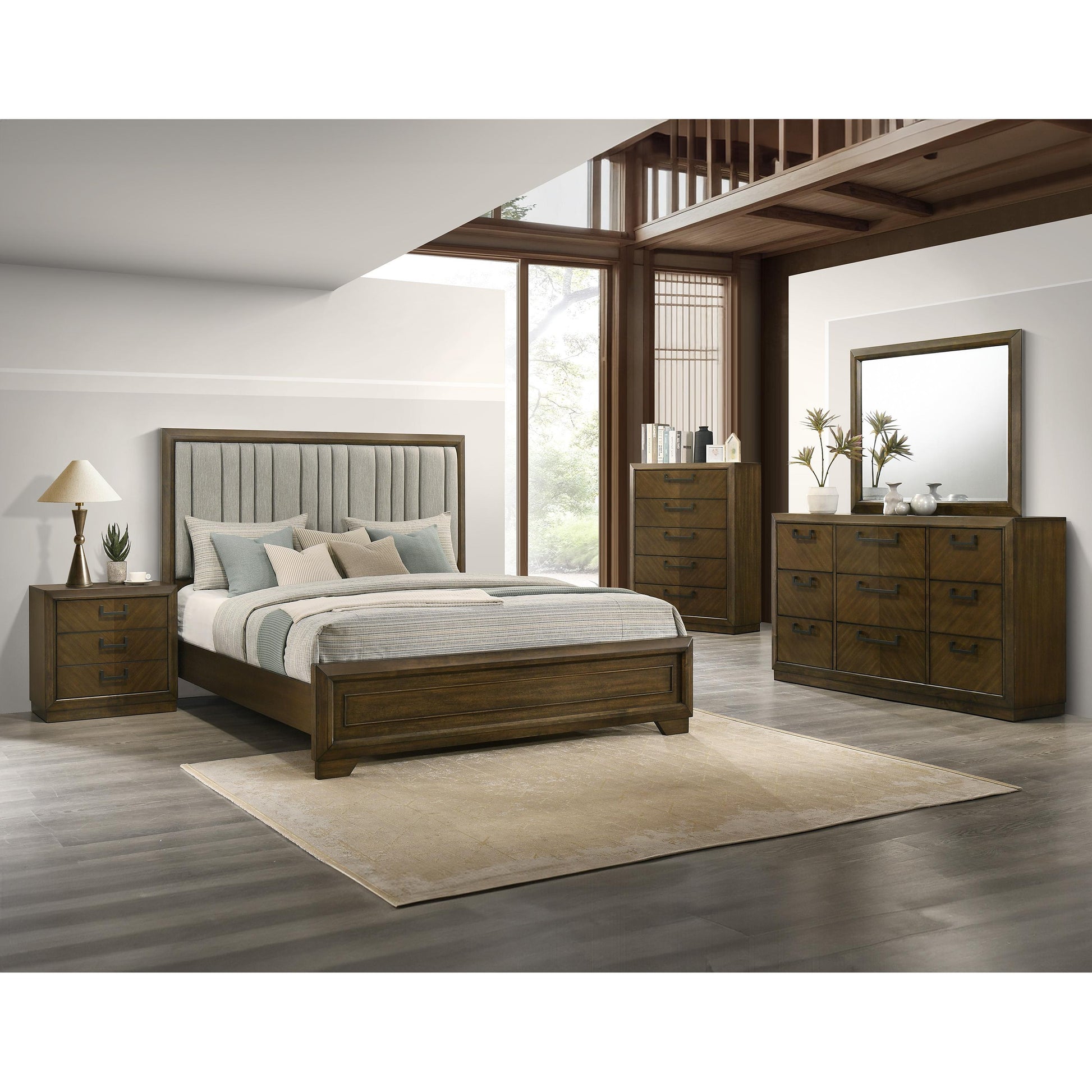  Size_King  -- Crown Mark Lakecrest Panel Bed IMAGE 3