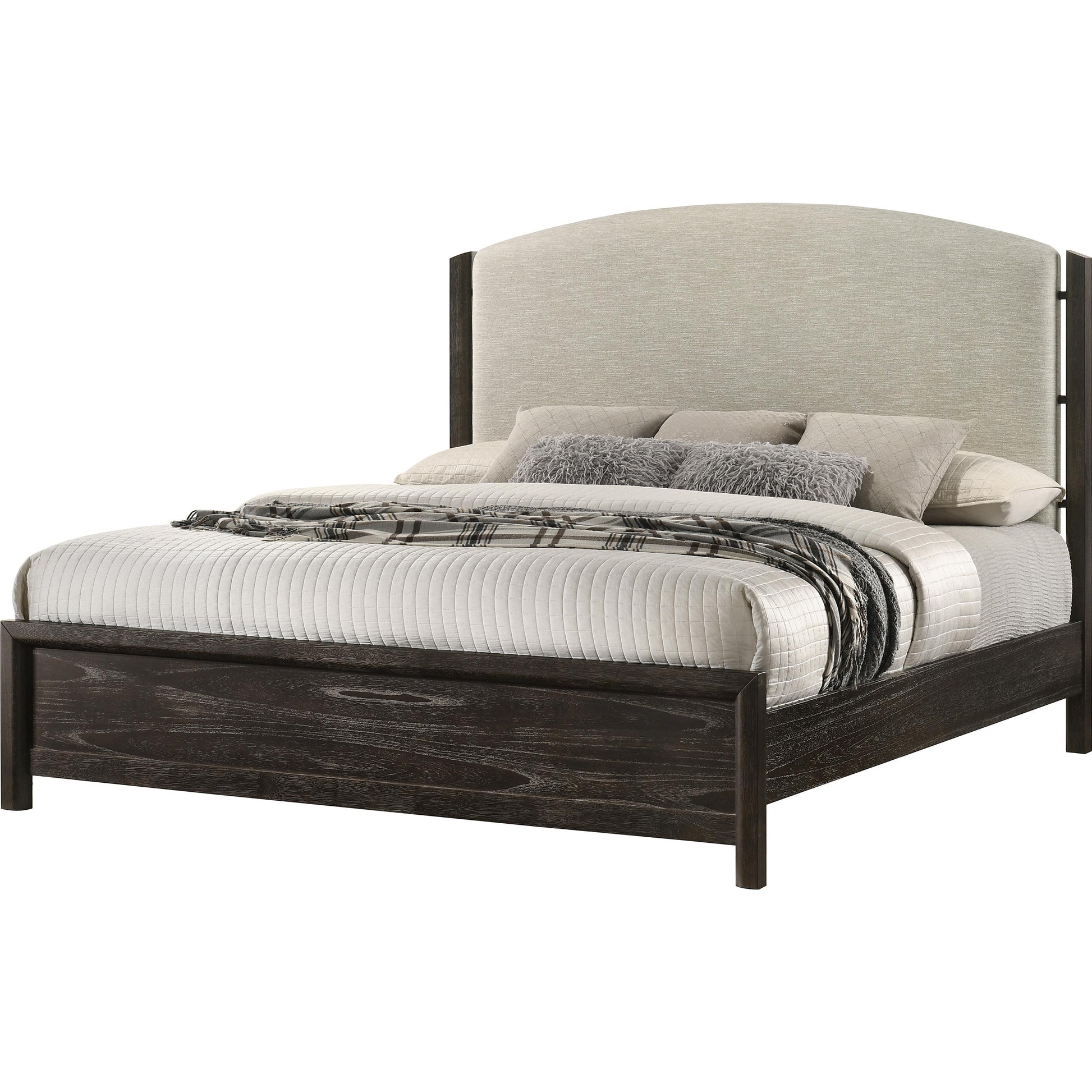  Crown Mark Ethel King Upholstered Panel Bed B6530-K-HB/B6530-K-FB/B6530-KQ-RAIL IMAGE 1