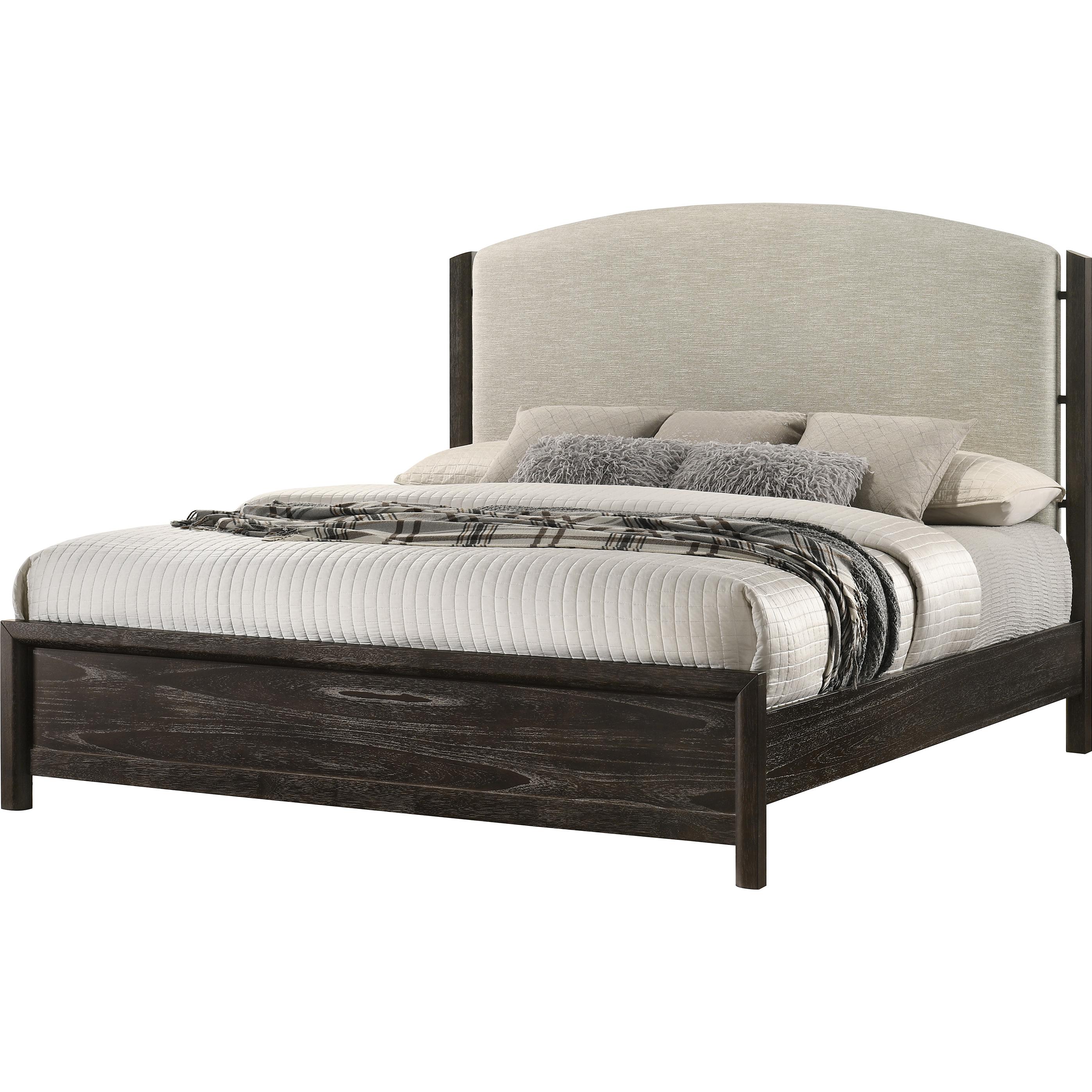  Crown Mark Ethel Queen Upholstered Panel Bed B6530-Q-HB/B6530-Q-FB/B6530-KQ-RAIL IMAGE 1