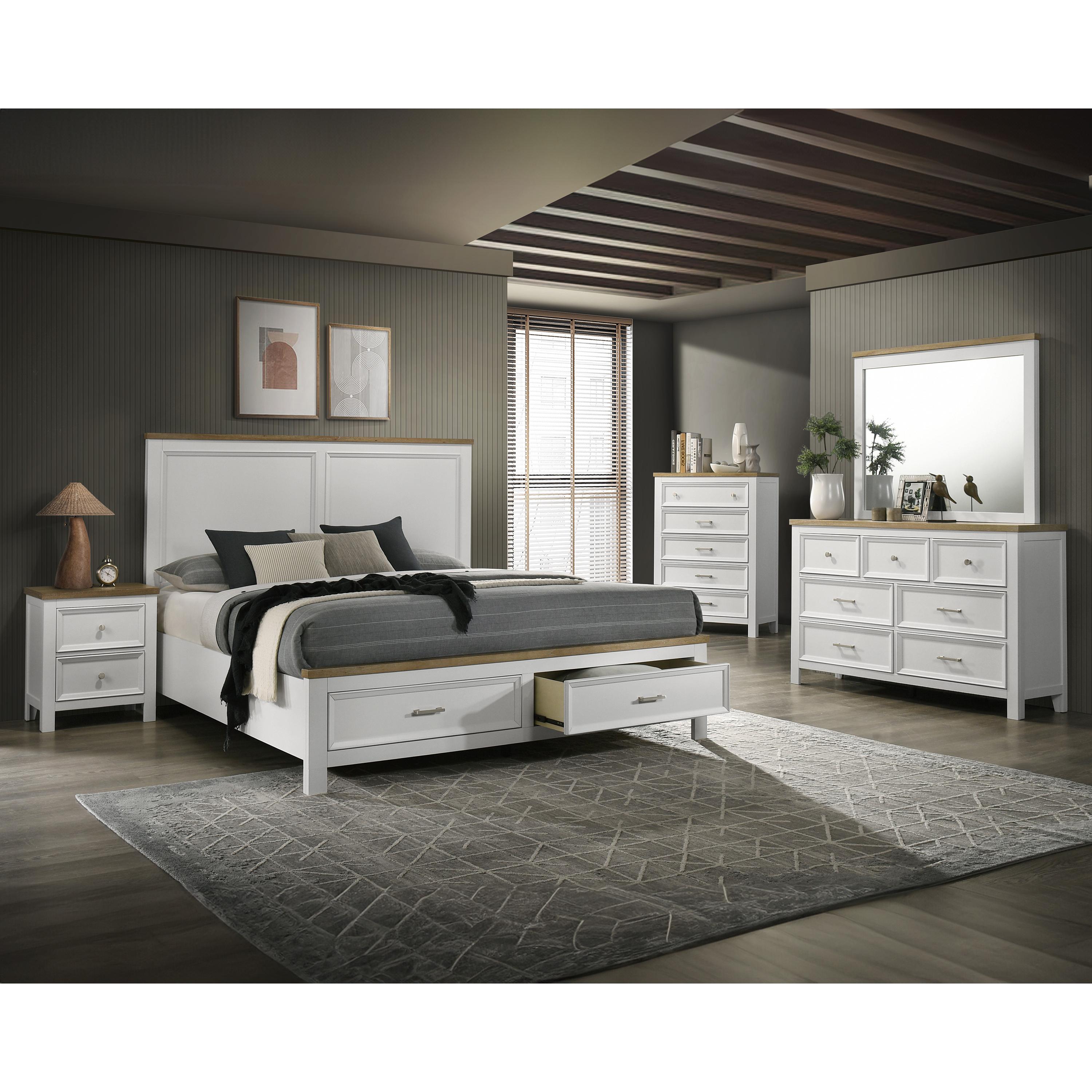  Crown Mark Aston Queen Panel Bed with Storage B6550-Q-HB/B6550-Q-FBD/B6550-KQ-RAIL IMAGE 4