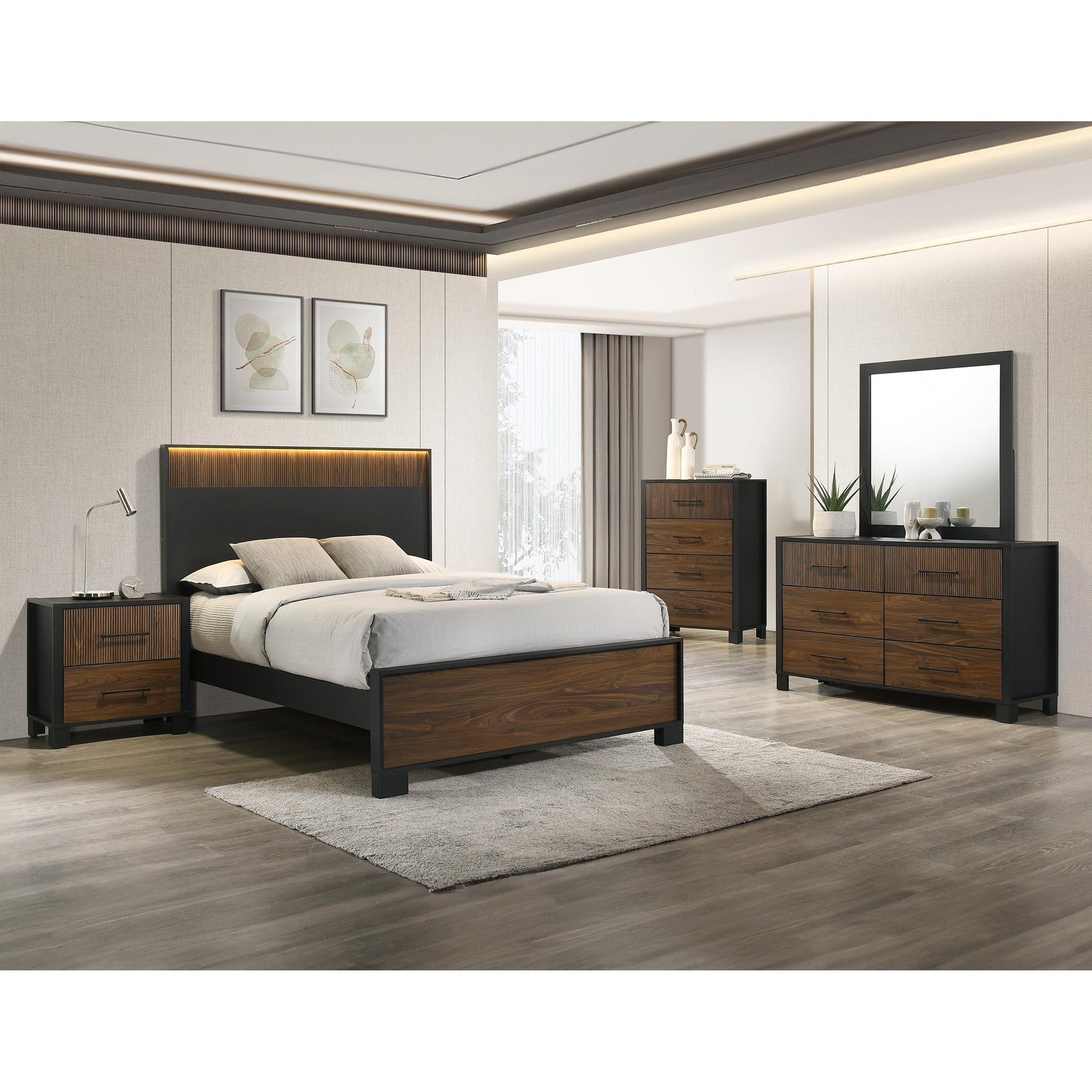  Size_King  -- Crown Mark Nemy Panel Bed IMAGE 3