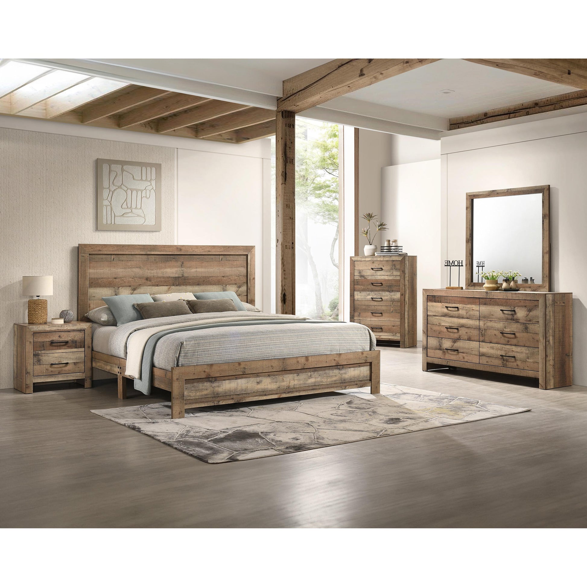  Size_King  -- Crown Mark Elmer Panel Bed IMAGE 3