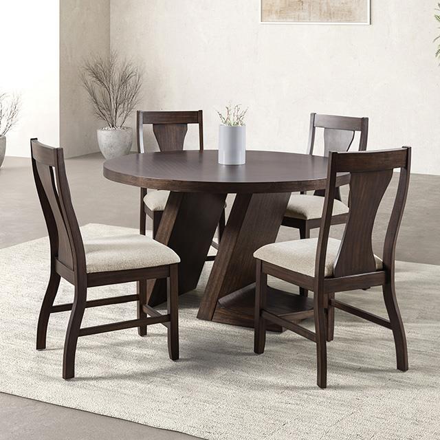  Furniture of America Holsworthy FM3600ES-RT Round Dining Table IMAGE 1
