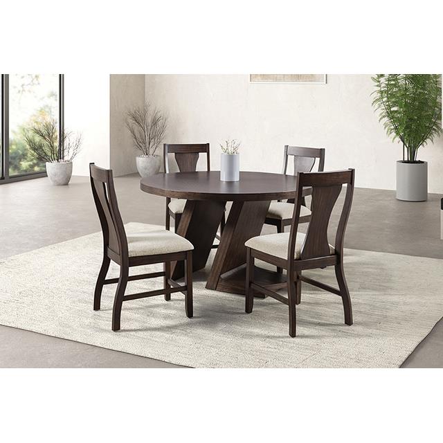  Furniture of America Holsworthy FM3600ES-RT Round Dining Table IMAGE 2