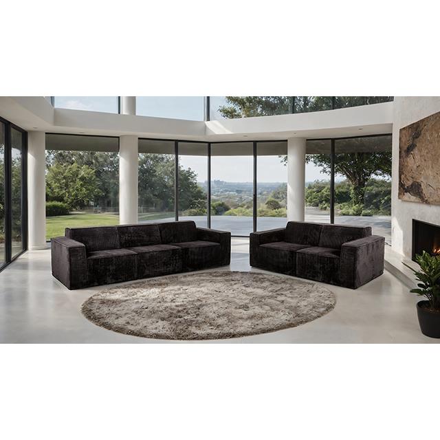  Furniture of America Kimara FM62100BK-LV-PK Loveseat IMAGE 1