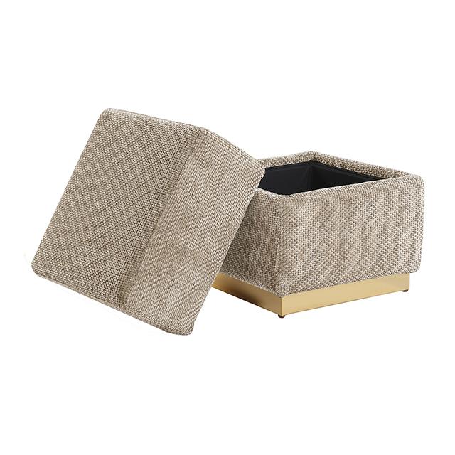  Furniture of America Krysten FM-AC8005GY Storage Stool IMAGE 1