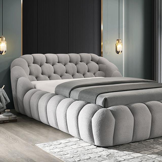  Furniture of America Newquay FM7260GY-EK-BED King Bed IMAGE 1