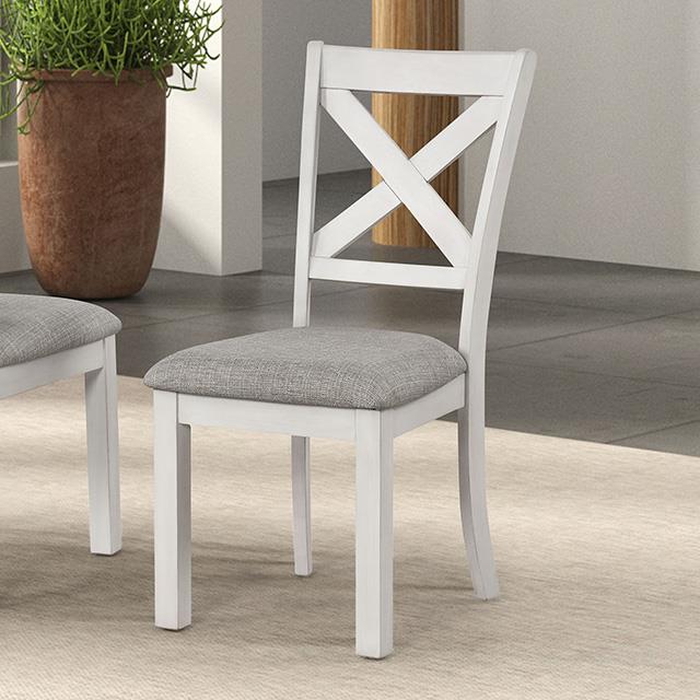  Furniture of America Ferrone FM3429WH-SC-2PK Set Of 2 Side Chair IMAGE 1