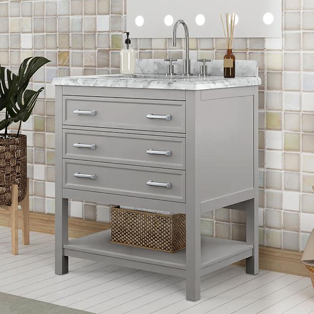  Furniture of America Reston TM-VS001GY-31 31" Vanity with Top/ Sink IMAGE 1