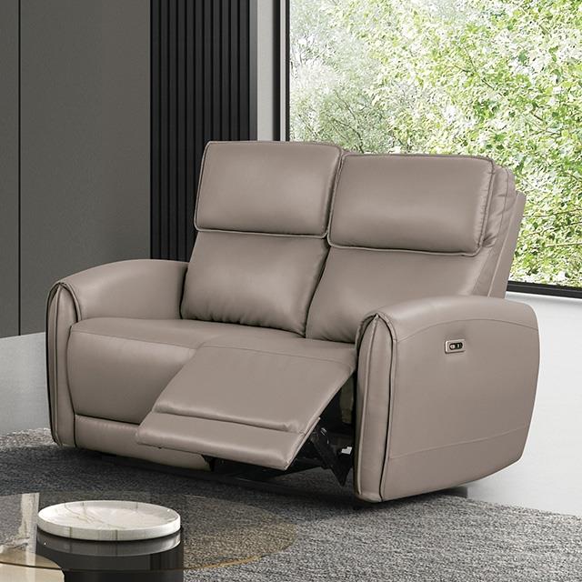  Furniture of America Schlieren FM6012LB-LV-PM Power Loveseat IMAGE 1