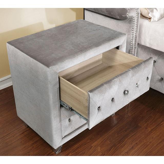  Furniture of America Alzir FM7150GY-N Night Stand IMAGE 1