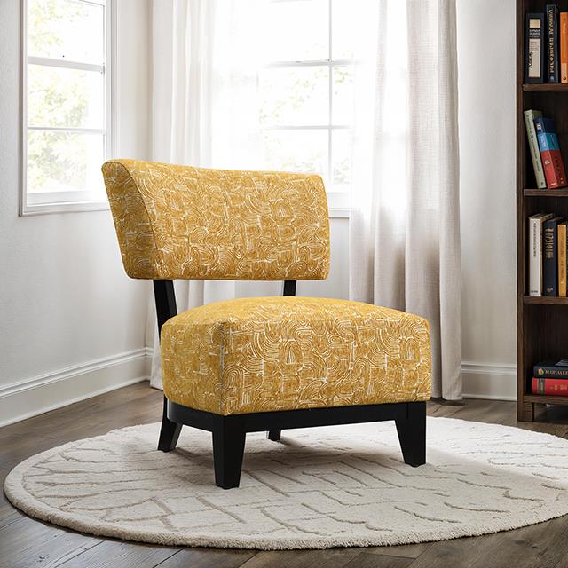  Furniture of America Aveni FM-AC6008YL Accent Chair IMAGE 1