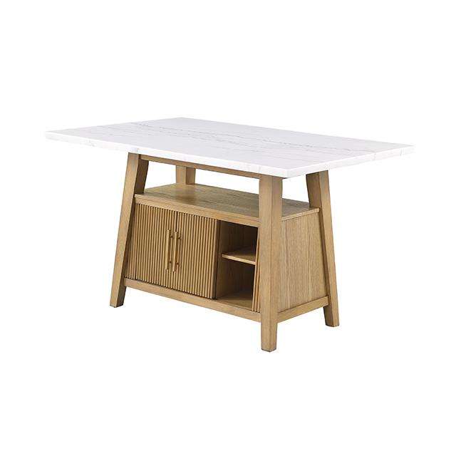  Furniture of America Tangier FM37009NT-PT-TABLE Counter Height Table IMAGE 2