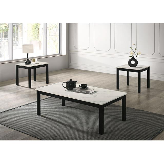  Furniture of America Findlay FM42900WH-3PK 3 Pc Table Set IMAGE 1
