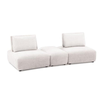  Furniture of America Stavanger FM63001WH-E 2-Seater with Rectangular Ottoman IMAGE 1