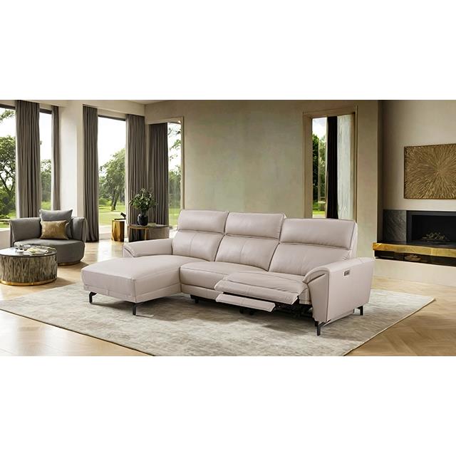  Furniture of America Theola CM9937WH-SECT-PM-L Power Sectional IMAGE 1
