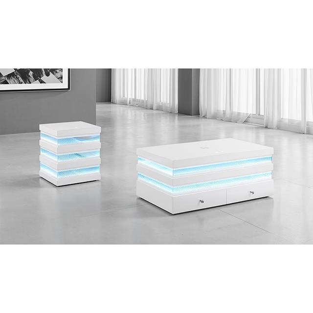  Furniture of America Anwar FM47009WH-E End Table IMAGE 1