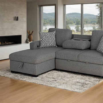  Furniture of America Chatham FM64005GY-SECT-L Sectional IMAGE 1