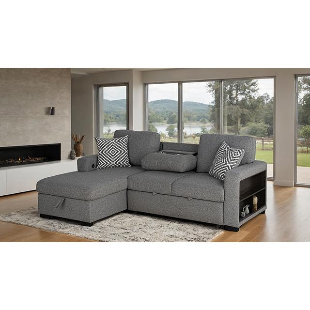  Furniture of America Chatham FM64005GY-SECT-L Sectional IMAGE 2