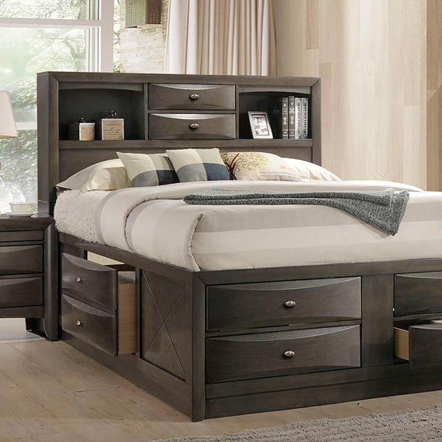  Furniture of America Zosimo FM7210GY-EK-BED King Storage Bed IMAGE 1