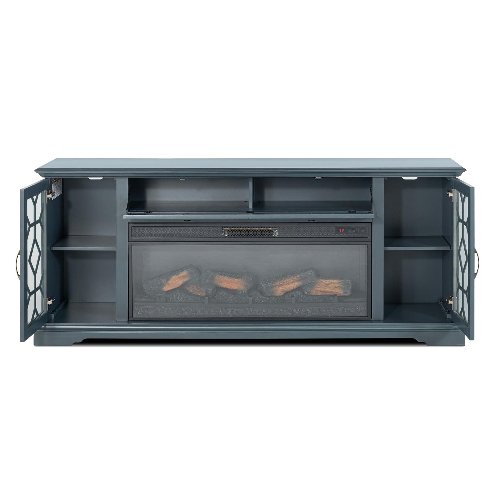  Furniture of America Fidel TM5002 74'' Tv Console with Electric Fireplace IMAGE 6