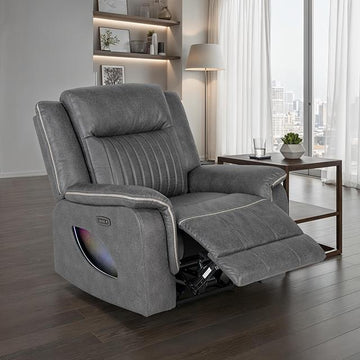  Furniture of America Arturus NX6061DG-CH-PM Power Recliner IMAGE 1