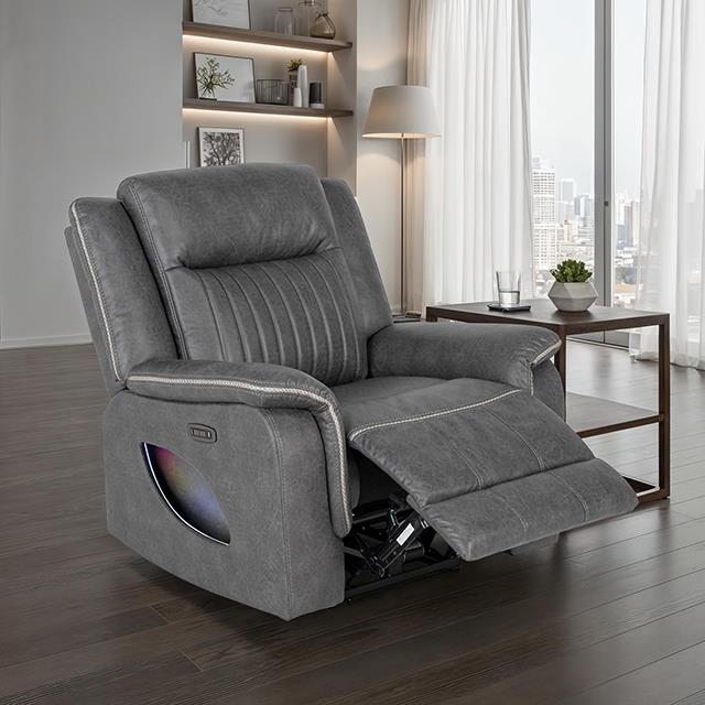  Furniture of America Arturus NX6061DG-CH-PM Power Recliner IMAGE 1