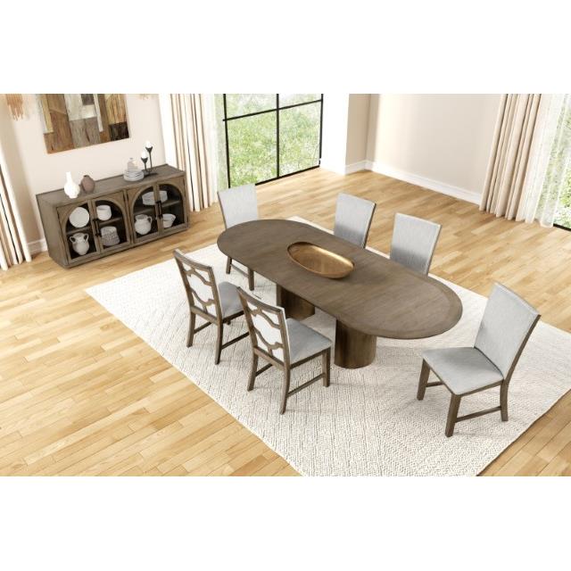  Furniture of America Clements FM3411AK-OT-9PC 9 Pc Dining Table Set IMAGE 3