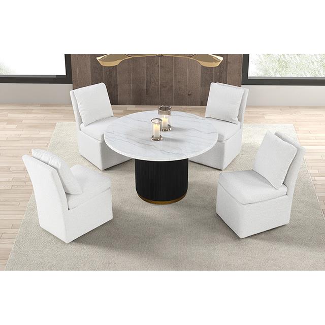  Furniture of America Varde FM3431WH-RT-5PC-00WH 5 Pc Dining Table Set IMAGE 2