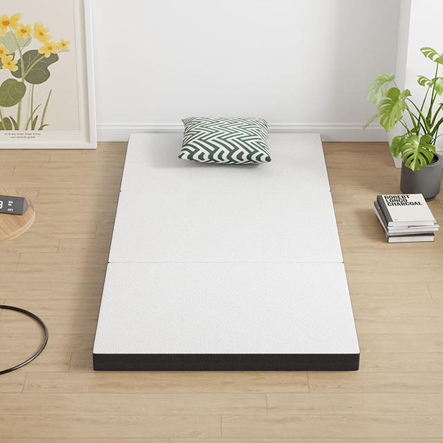  Furniture of America Hollyhock DM1004-TXL 4" Twin Xl Tri-Fold Memory Foam Topper IMAGE 2
