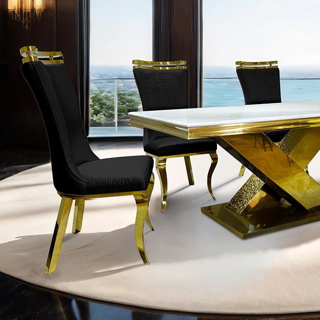  Furniture of America Palazzo FM33002GD-T-TABLE Dining Table IMAGE 2