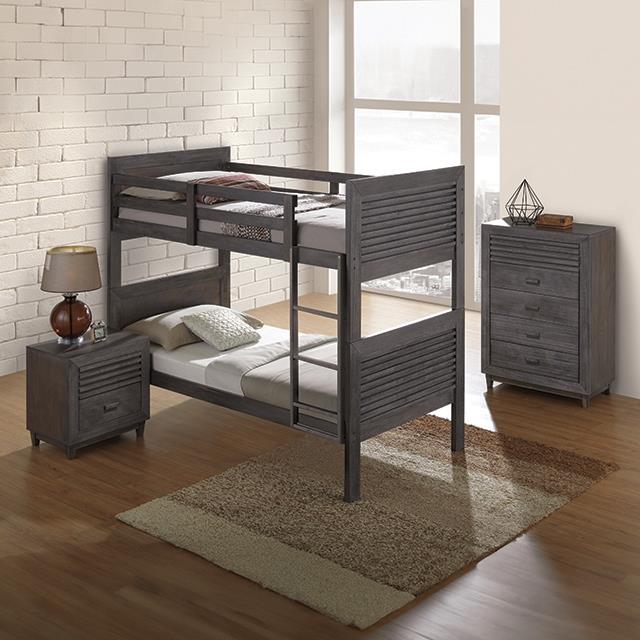  Furniture of America Witham FM-BK108DB-T-BED Twin/Twin Bunk Bed IMAGE 1