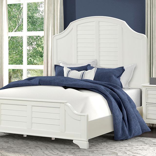  Furniture of America Whitehaven FM7708WH-Q-BED Queen Bed IMAGE 1