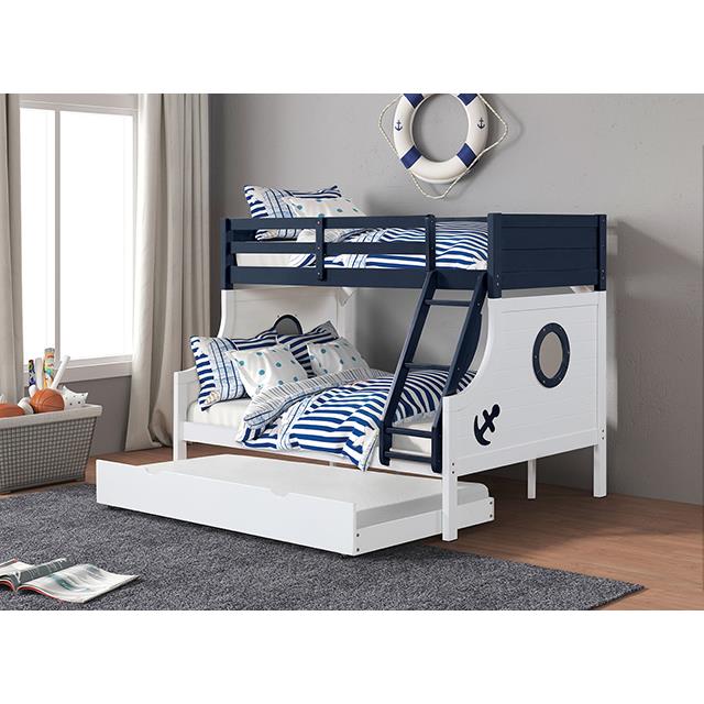  Furniture of America Nautia FM-BK629BL-BED Twin/Full Bunk Bed IMAGE 1