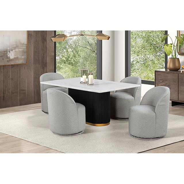  Furniture of America Broager FM3001LG-SC Dining Swivel Chair IMAGE 1