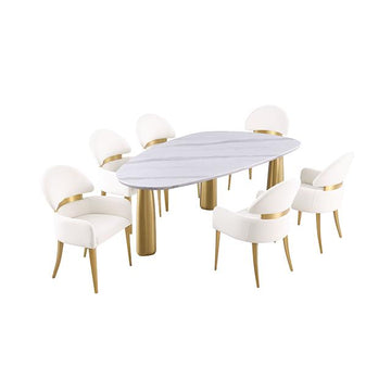  Furniture of America Northam FM37005WH-T-7PC 7 Pc Dining Table Set IMAGE 1