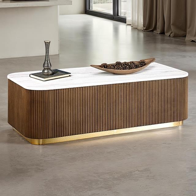  Furniture of America Virden FM47000BR-C Rectangular Cocktail Table IMAGE 1