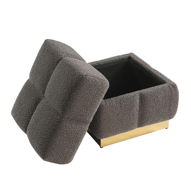  Furniture of America Aileen FM-AC8006GY Storage Stool IMAGE 1