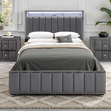  Furniture of America Farese SL7001DG-Q-BED Queen Bed IMAGE 1