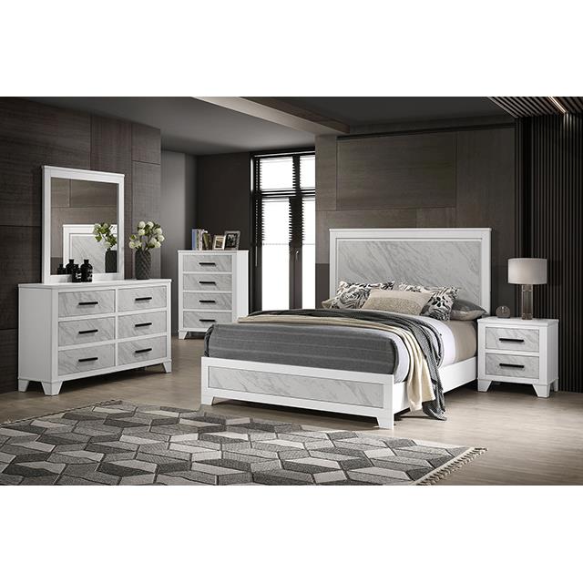  Furniture of America Darlene FM72018WH-Q-BED Queen Bed IMAGE 1