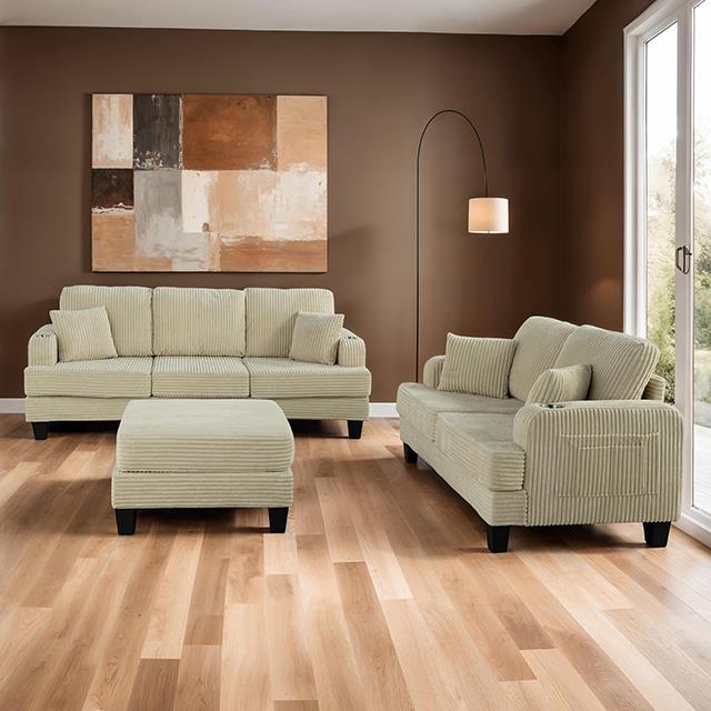  Furniture of America Moretaine SL6932BG-LV-PK Loveseat IMAGE 1