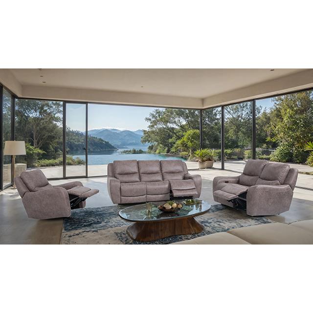  Furniture of America Demetrius CM9931BR-CH-PM Power Recliner IMAGE 2