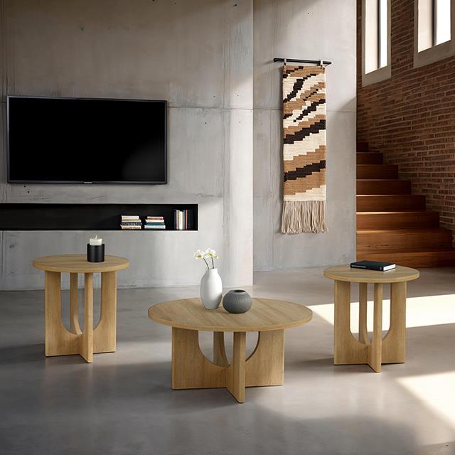  Furniture of America Holen FM44003NT-3PK 3 Pc Table Set IMAGE 1