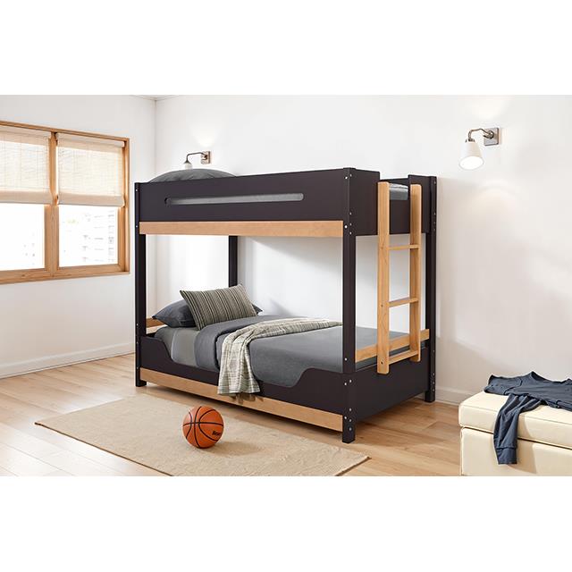  Furniture of America Nestor FM-BK201BK-T-BED Twin/Twin Bunk Bed IMAGE 1