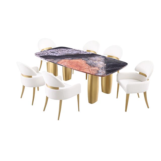  Furniture of America Northolt FM37004GY-T-7PC 7 Pc Dining Table Set IMAGE 1