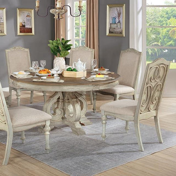  Furniture of America Arcadia CM3150WH-RT-5PC 5 Pc Dining Table Set IMAGE 1
