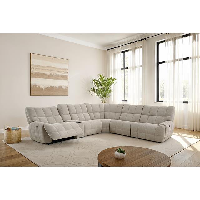  Furniture of America Southwold CM9936BG-SECT-PM Power Sectional IMAGE 1