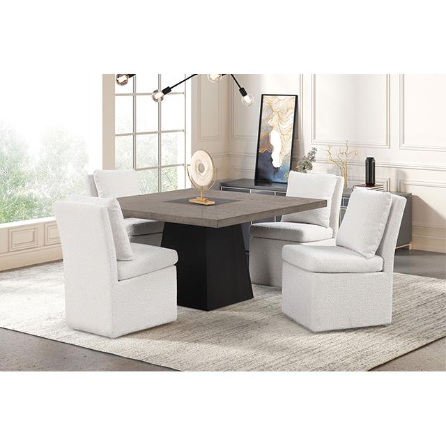  Furniture of America Broager FM3331DB-ST-5PC-00WH 5 Pc Dining Table Set IMAGE 1